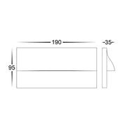 Havit Lighting Lisca Aluminium White Rectangular LED Wall Light