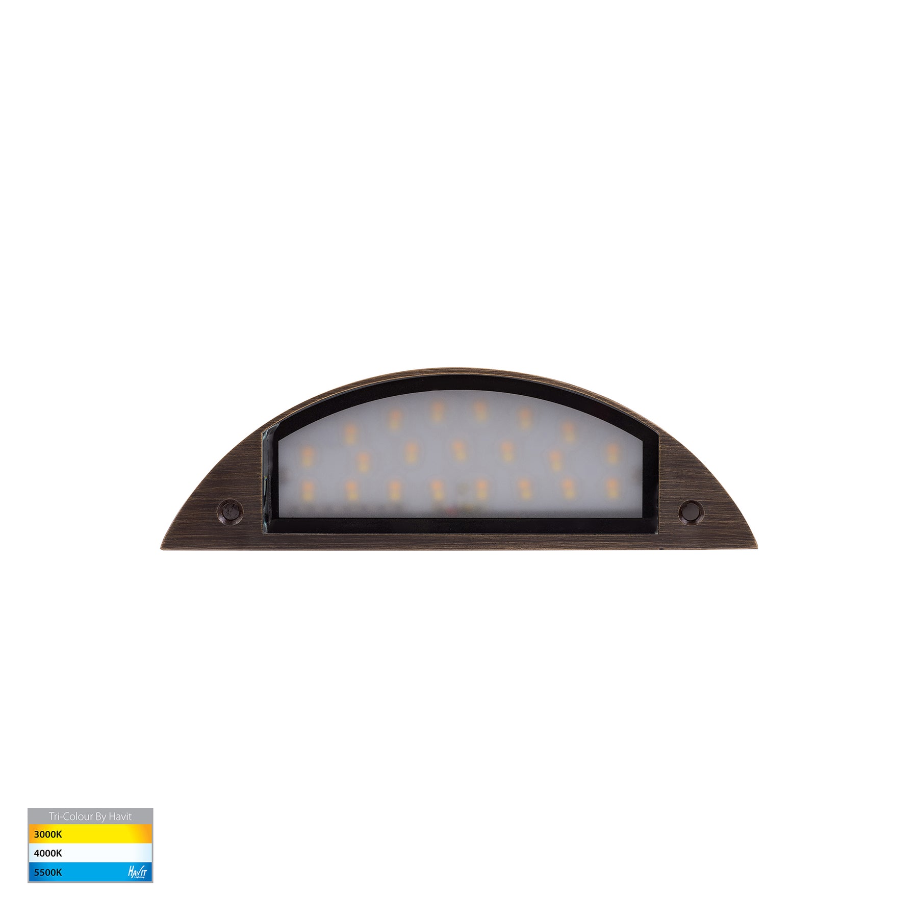 Havit Lighting Curva Antique Brass LED Step Light
