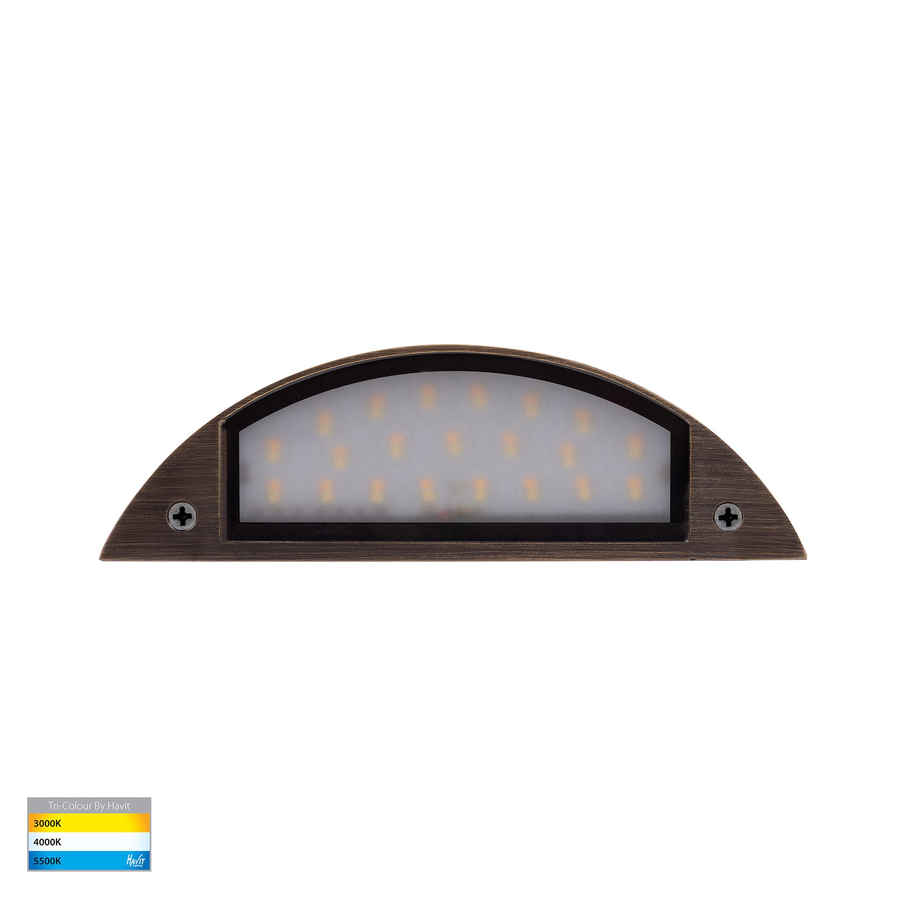 Havit Lighting Curva Antique Brass LED Step Light