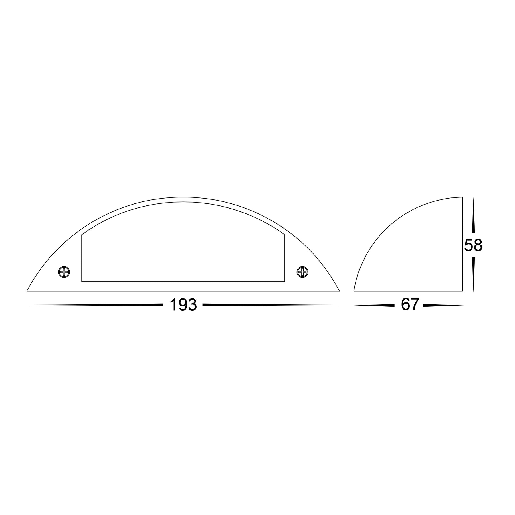 Havit Lighting Curva Solid Brass LED Step Light