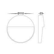 Havit Lighting Fino White Round LED Outdoor Step Light
