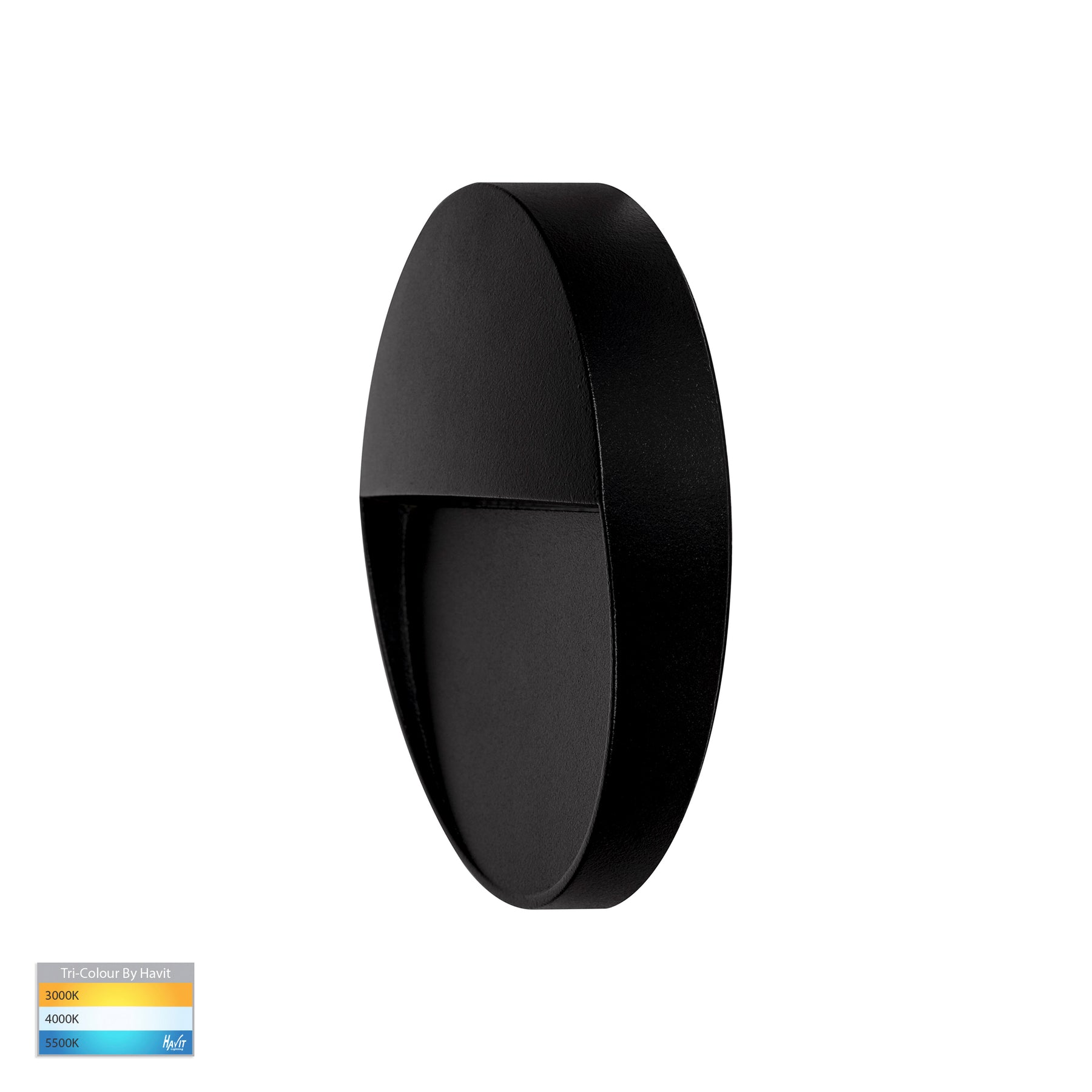 Havit Lighting Fino Black Round LED Outdoor Step Light