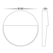 Havit Lighting Fino White Round LED Outdoor Step Light