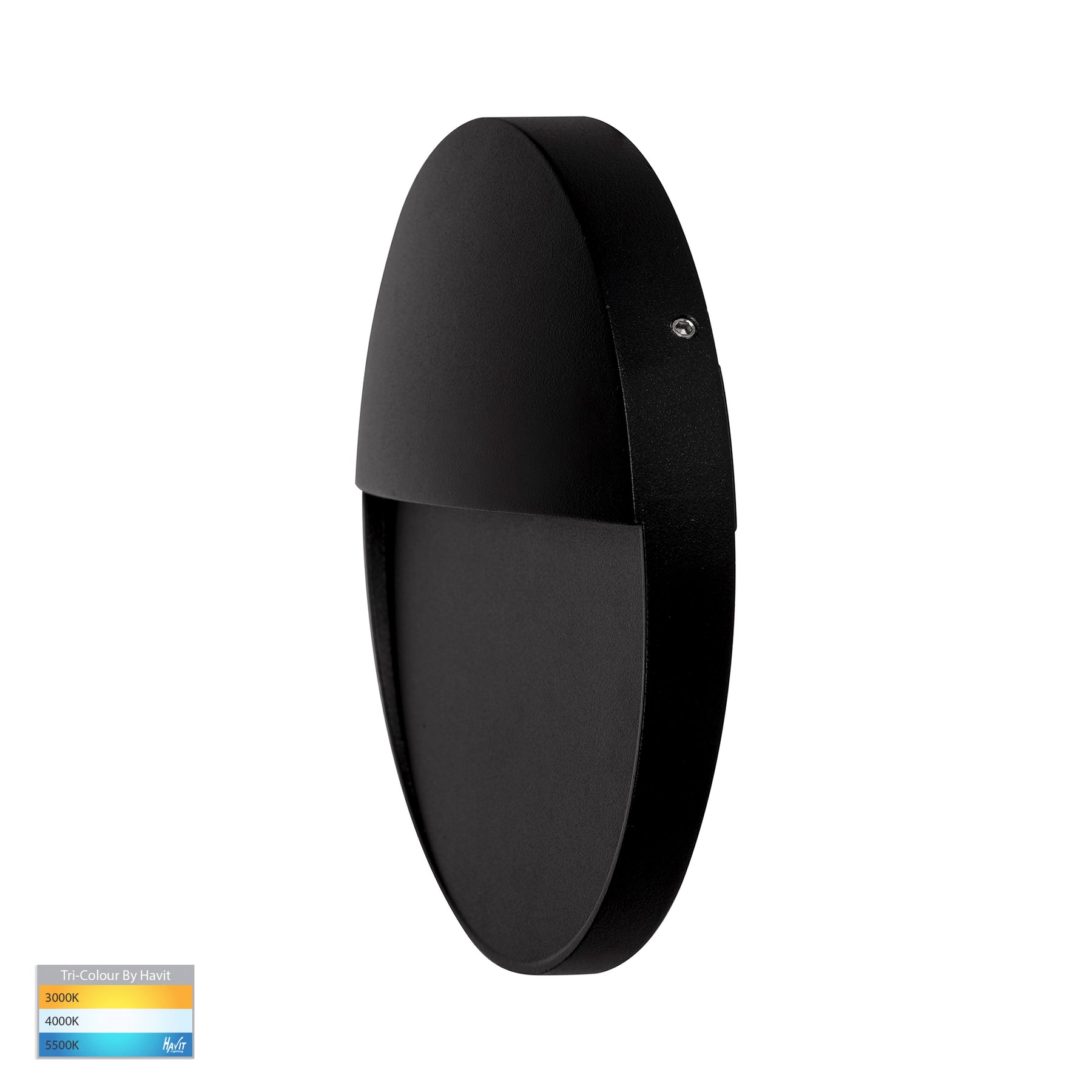 Havit Lighting Fino Black Round LED Outdoor Step Light