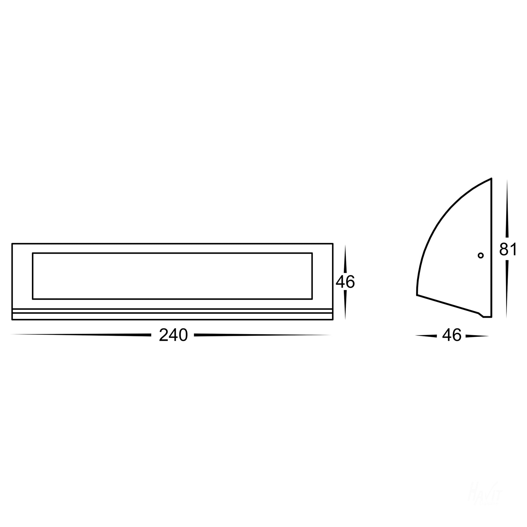 Havit Lighting Taso 10w Silver TRI Colour LED Step Light