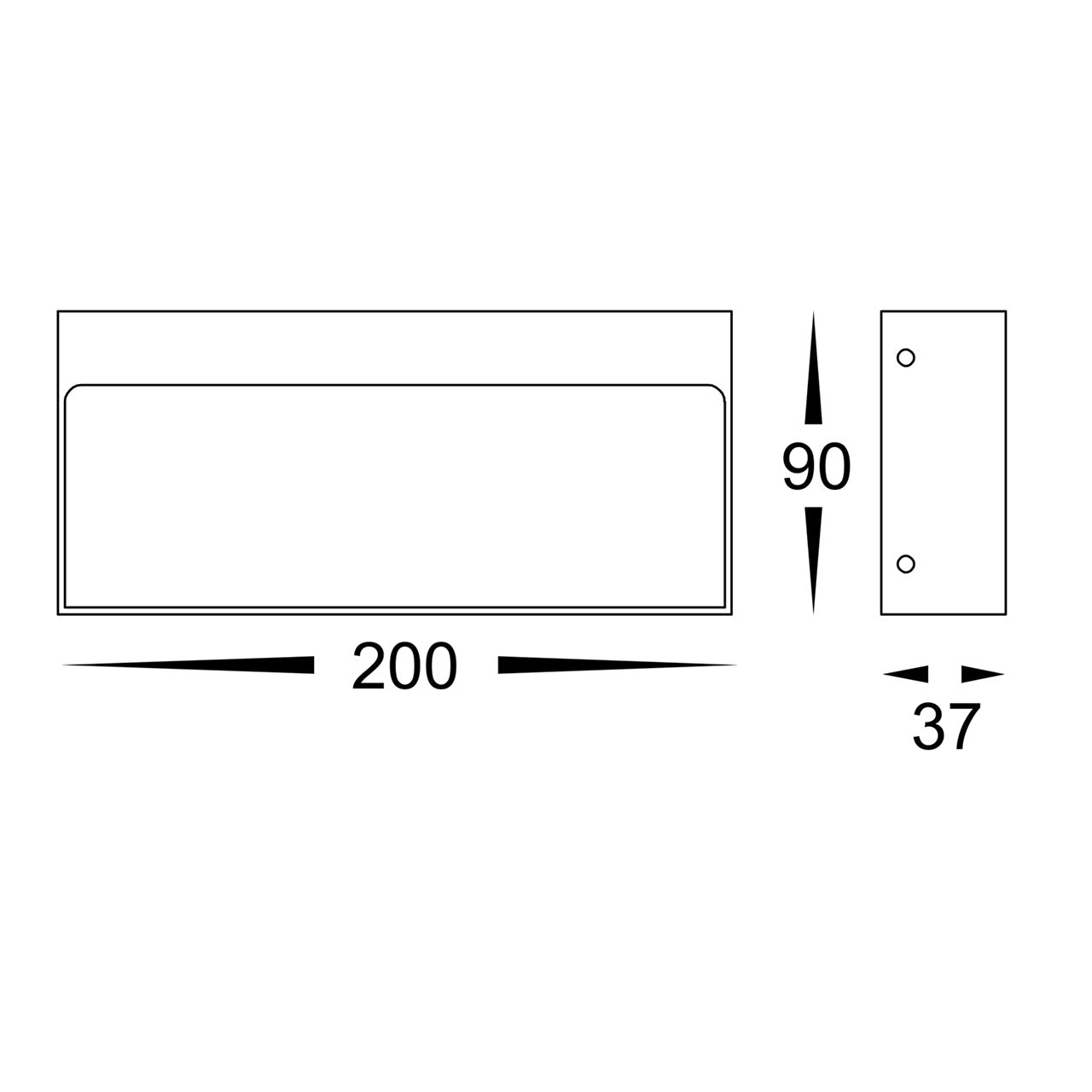 Havit Lighting Virsma Black Rectangle LED Step lights