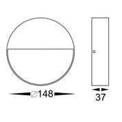 Havit Lighting Virsma Black Round LED Step lights