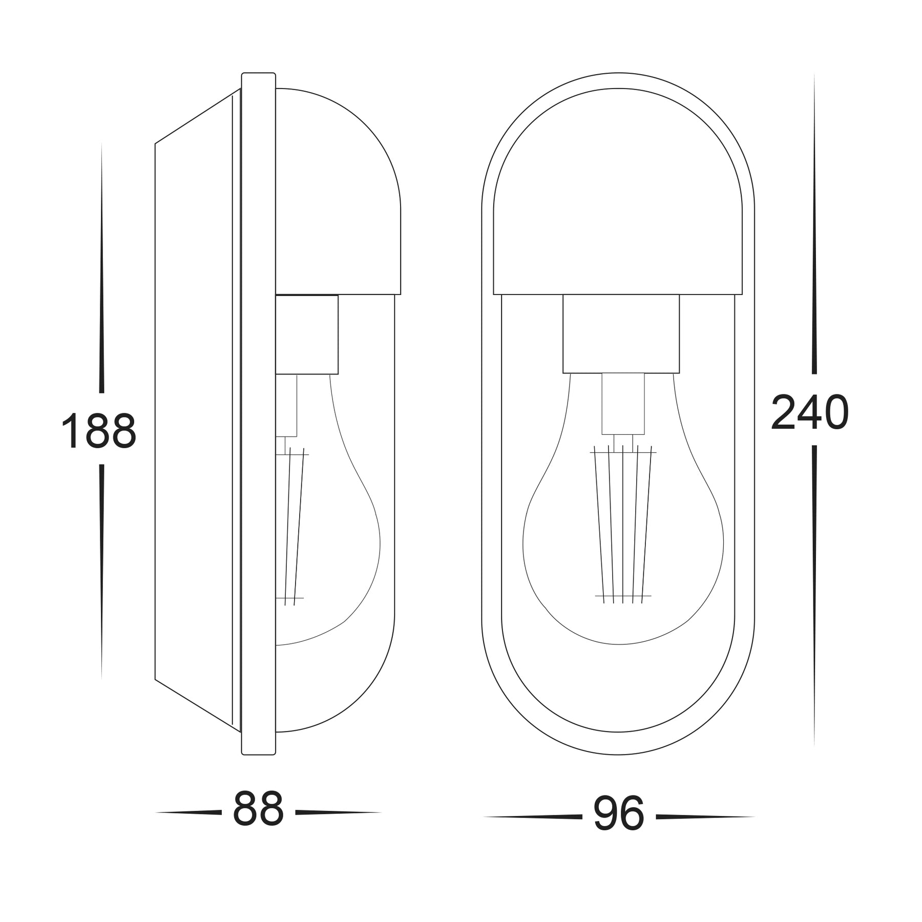 Havit Lighting Lume Polycarbonate White Wall Light