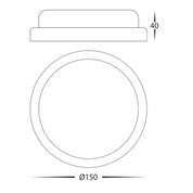 Havit Lighting Muovi Polycarbonate Black Wall or Ceiling Light