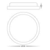 Havit Lighting Muovi Polycarbonate White Wall or Ceiling Light