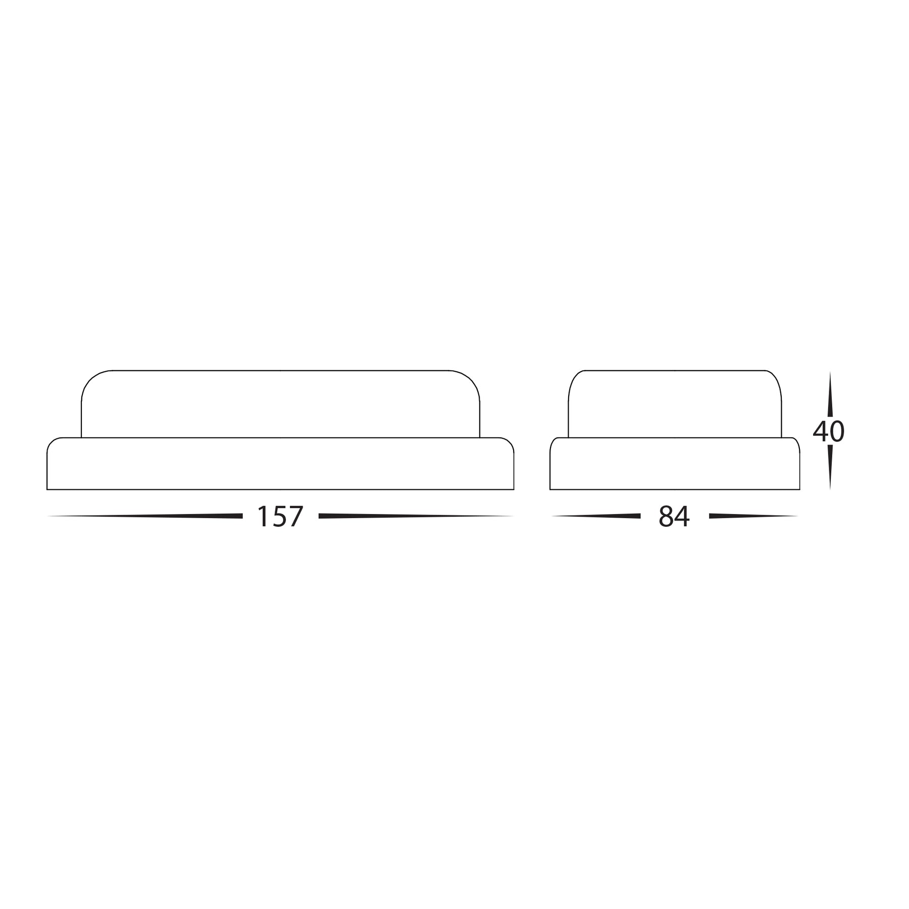 Havit Lighting Muovi Polycarbonate Black Wall Light