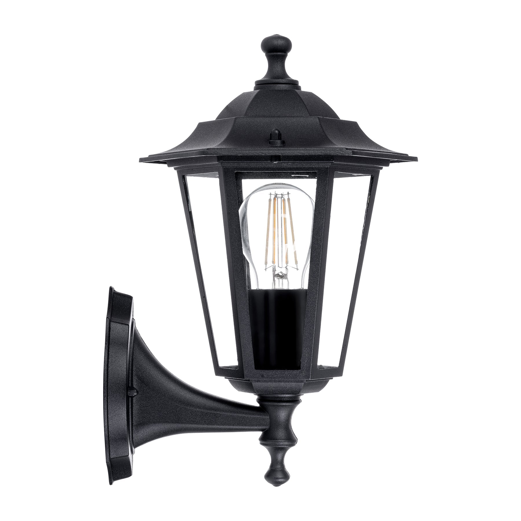 Havit Lighting Fibra Aluminium Black 6 Panel Coach Wall Light