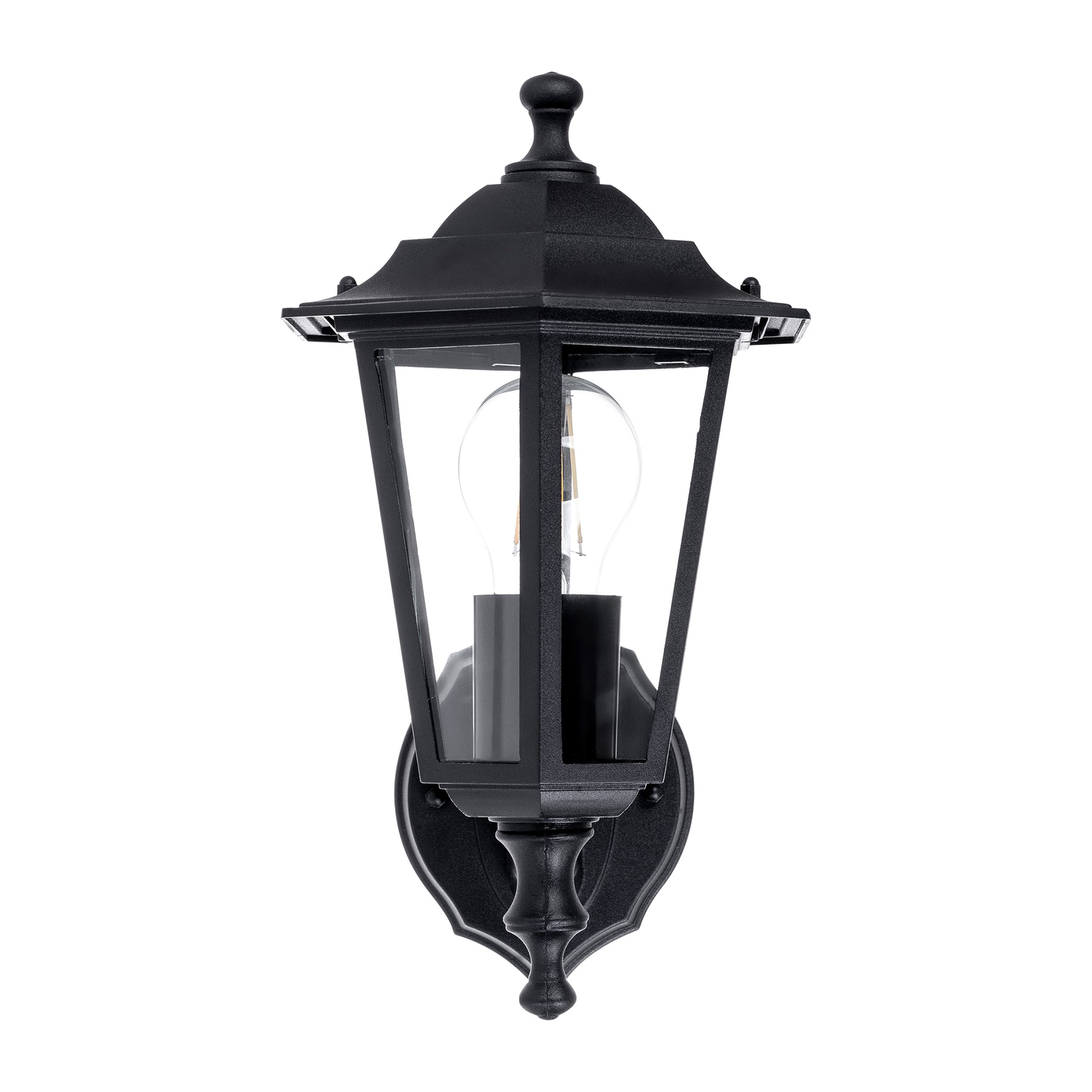 Havit Lighting Fibra Aluminium Black 6 Panel Coach Wall Light