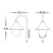 Havit Lighting Hove Aluminium Black Coach Wall Light