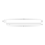 Havit Lighting Barline Shadow Aluminium Black 1000mm Wall Light