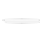 Havit Lighting Barline Aluminium Black 1500mm Wall Light