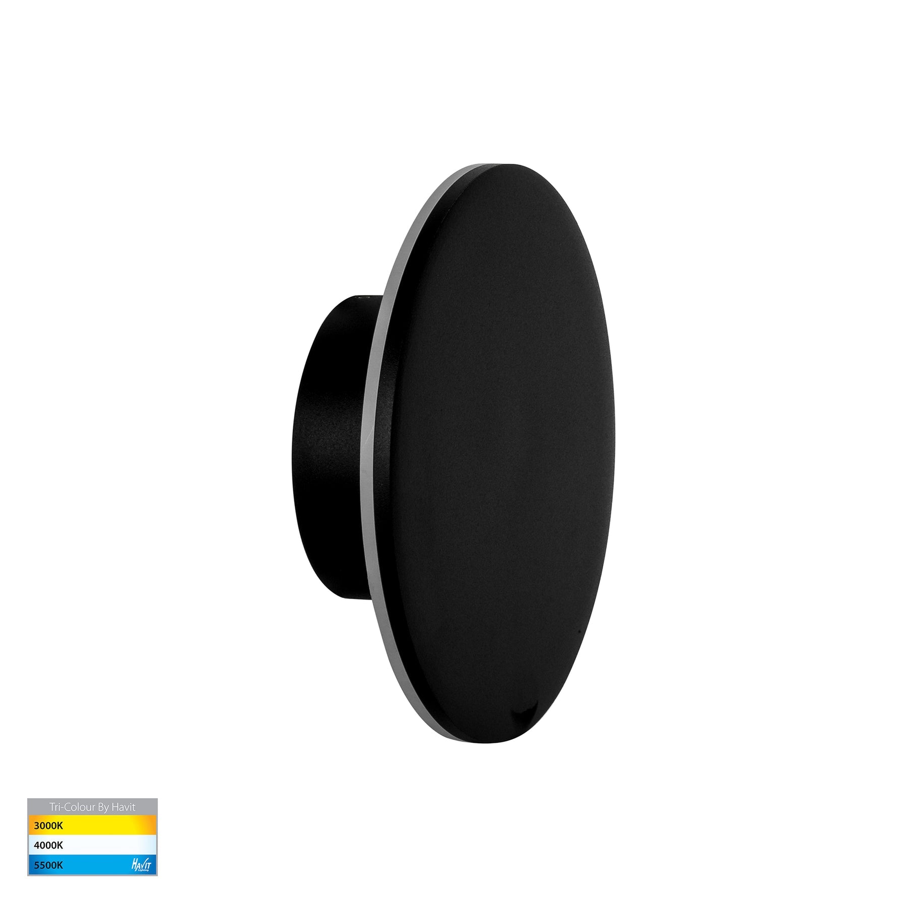 Havit Lighting Halo Black TRI Colour LED Wall Light