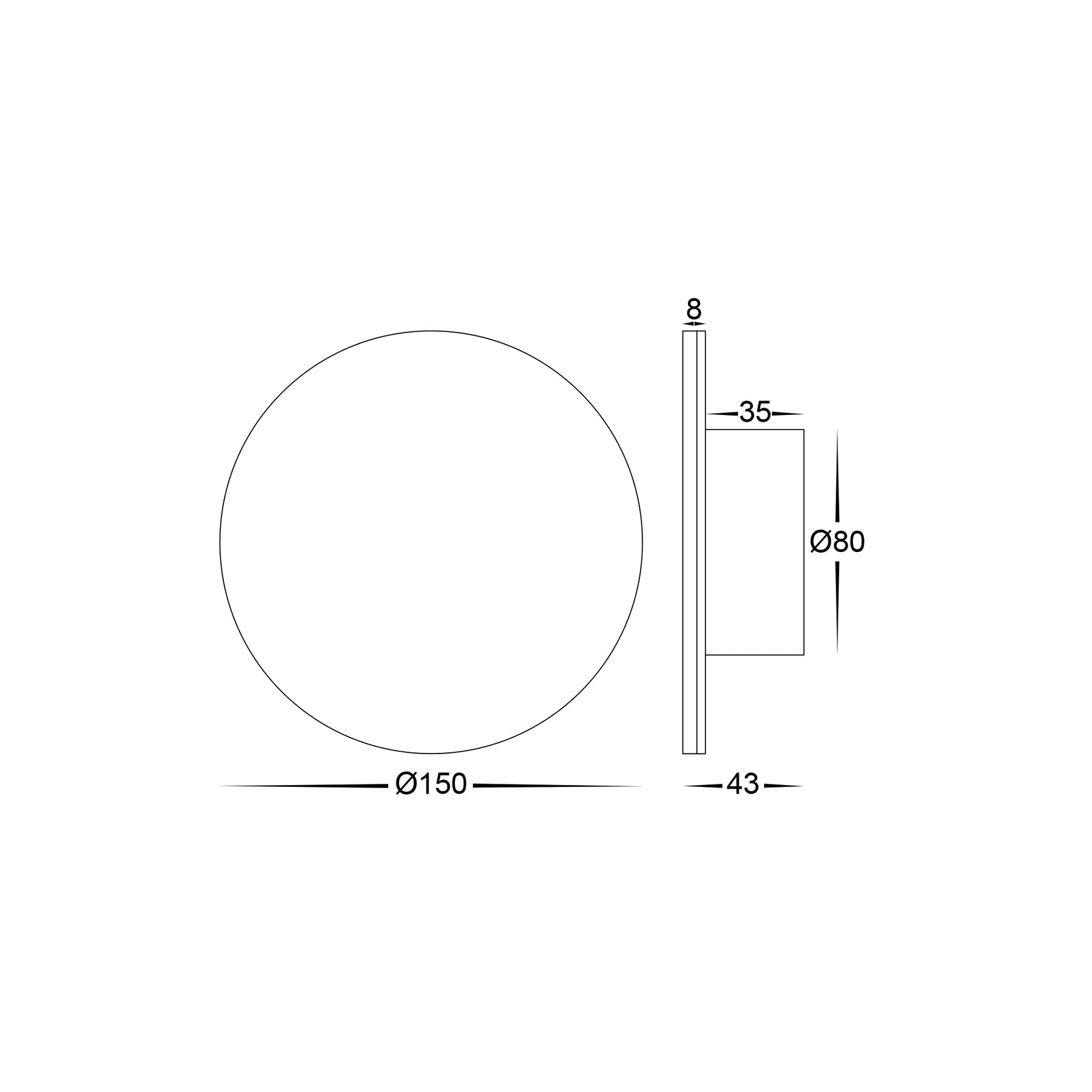 Havit Lighting Halo White RGBW LED Wall Light