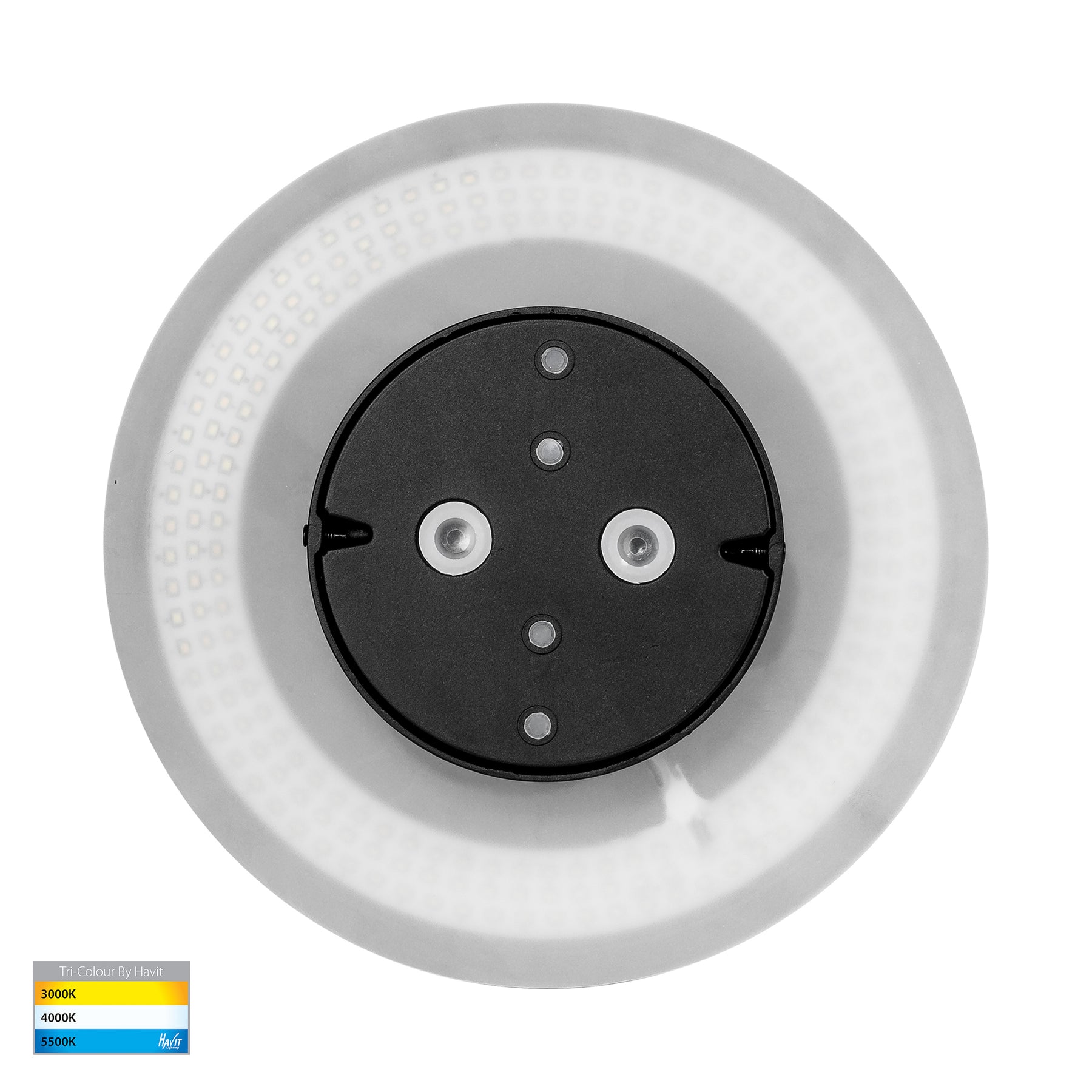 Havit Lighting Halo Black TRI Colour LED Wall Light