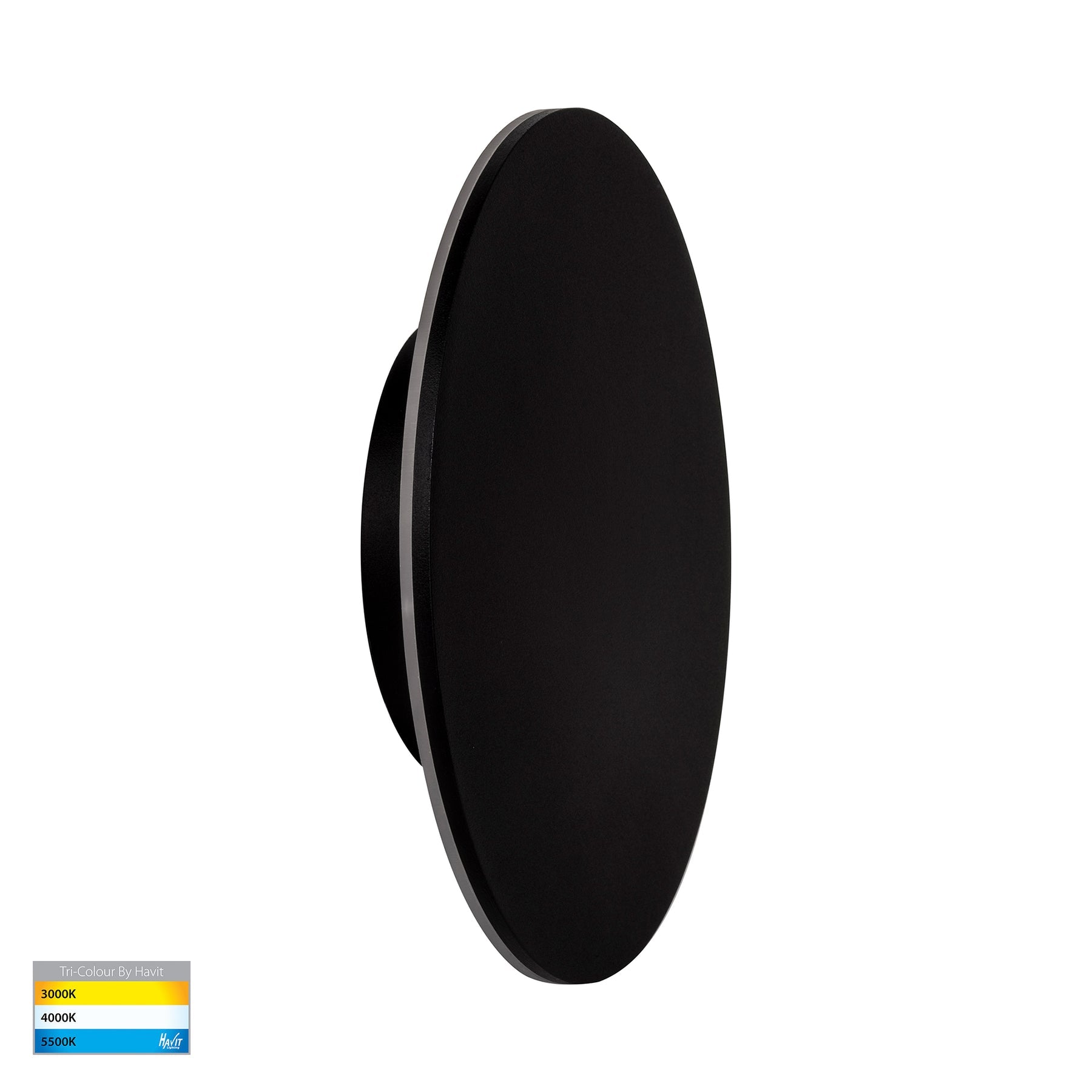 Havit Lighting Halo Black TRI Colour LED Wall Light