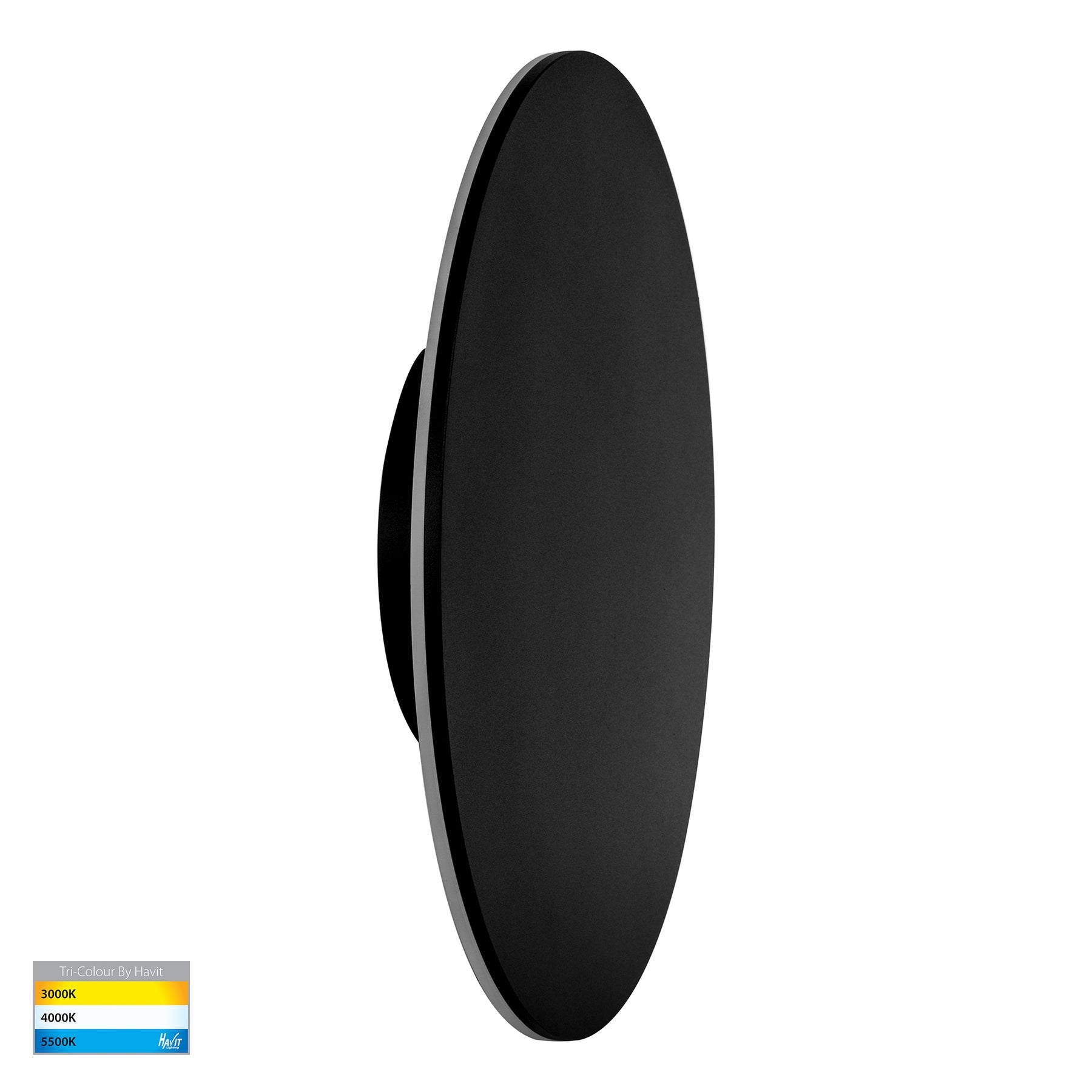 Havit Lighting Halo Black TRI Colour LED Wall Light
