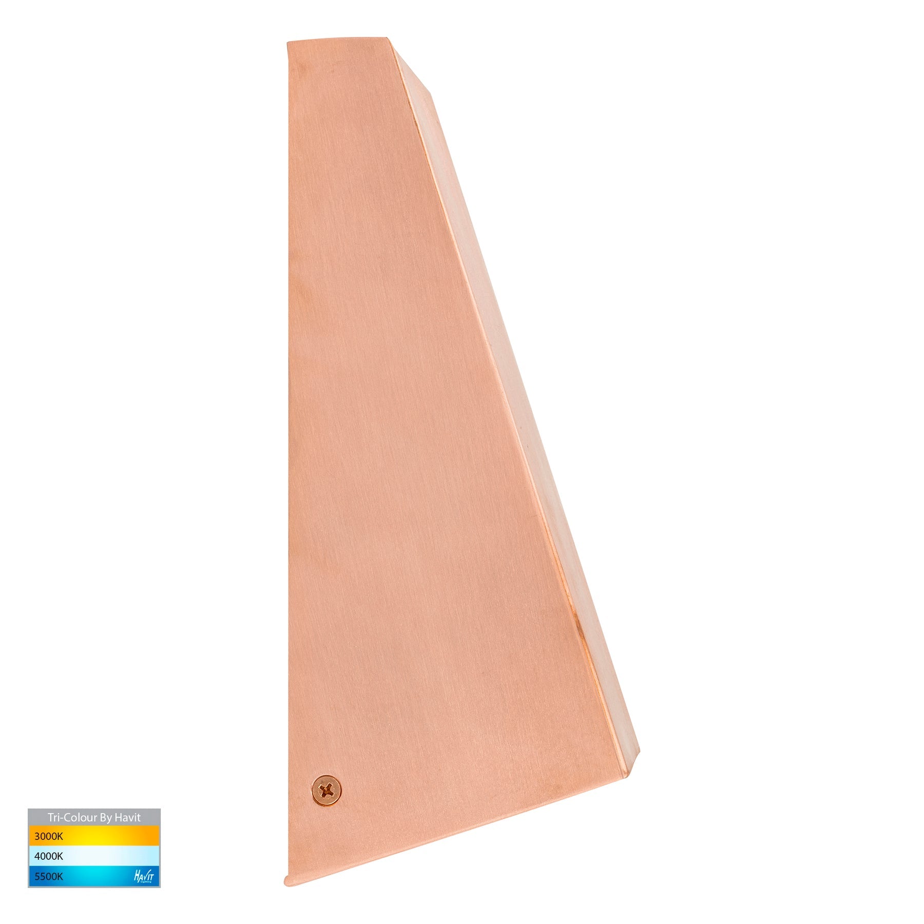 Havit Lighting Taper Copper TRI Colour LED Wedge Wall Light