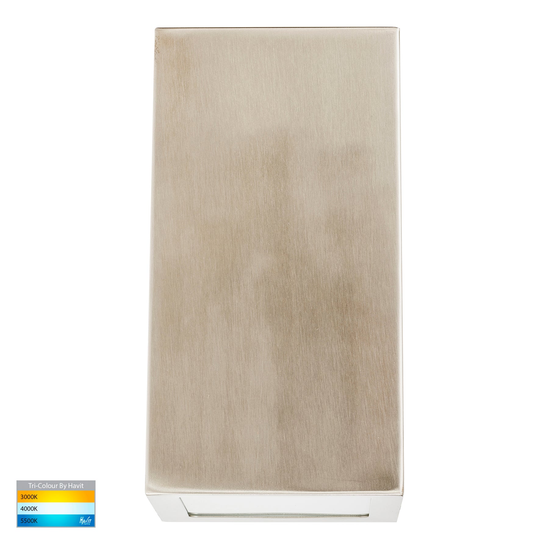 Havit Lighting Taper 316 Stainless Steel TRI Colour LED Wedge Wall Light