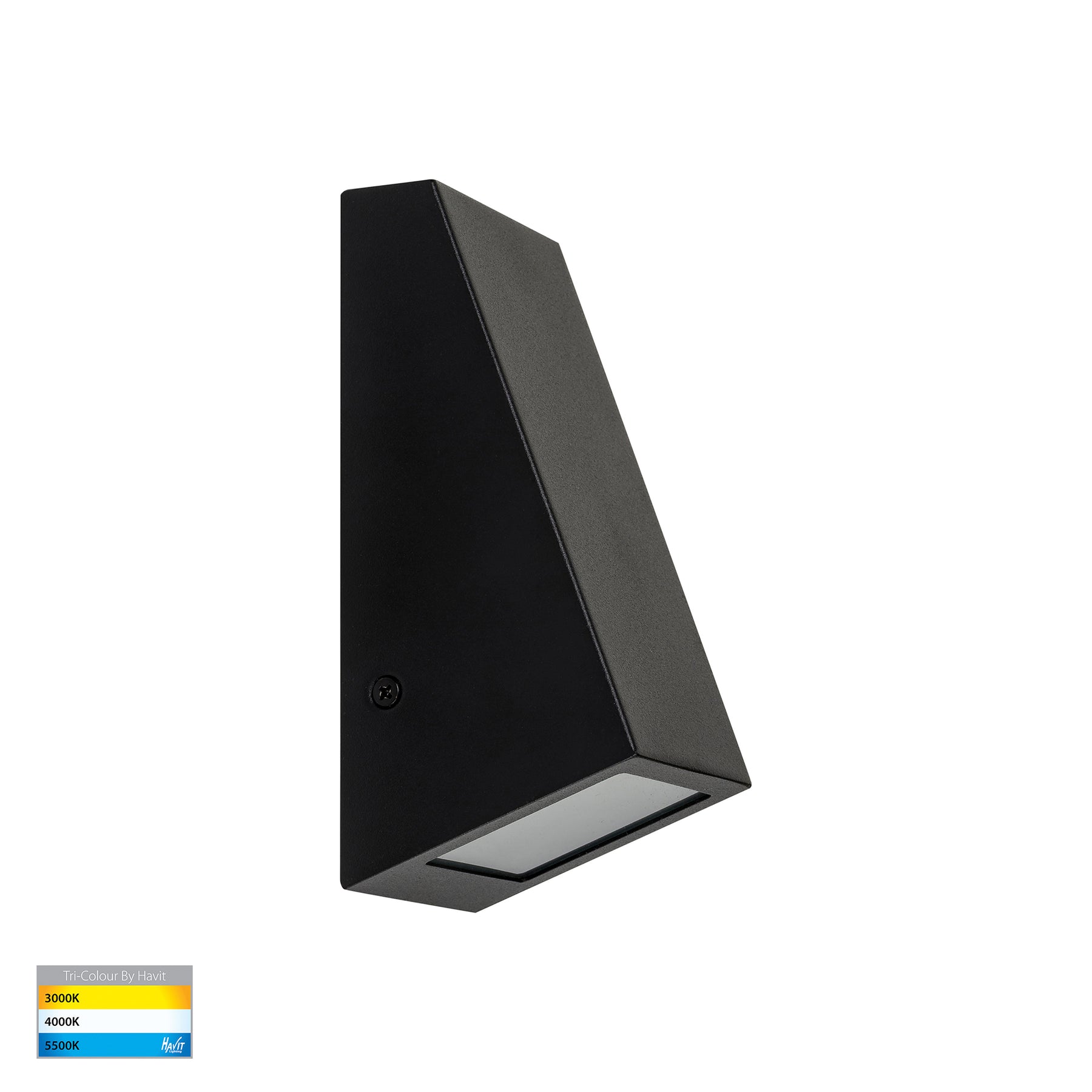 Havit Lighting Taper Black TRI Colour LED Wedge Wall Light