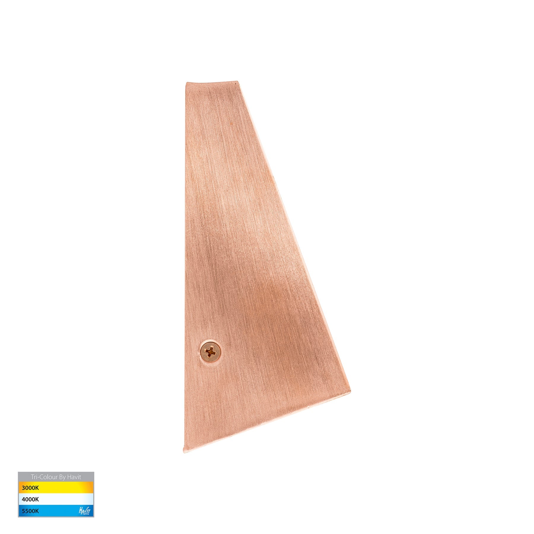 Havit Lighting Taper Copper TRI Colour LED Wedge Wall Light
