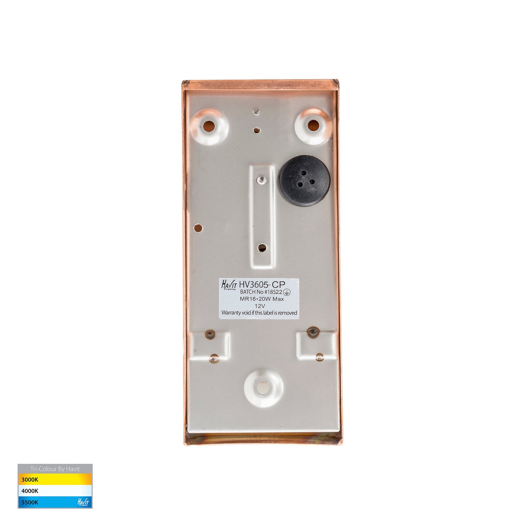Havit Lighting Taper Copper TRI Colour LED Wedge Wall Light