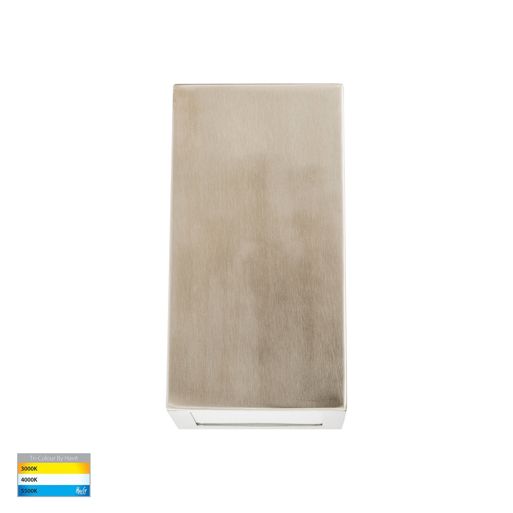 Havit Lighting Taper 316 Stainless Steel TRI Colour LED Wedge Wall Light