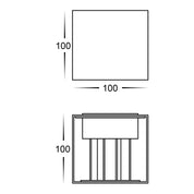 Havit Lighting Celes Polycarbonate Black Square Up & Down Wall Light