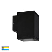 Havit Lighting Quadru Square Black TRI Colour Fixed Down LED Wall Light