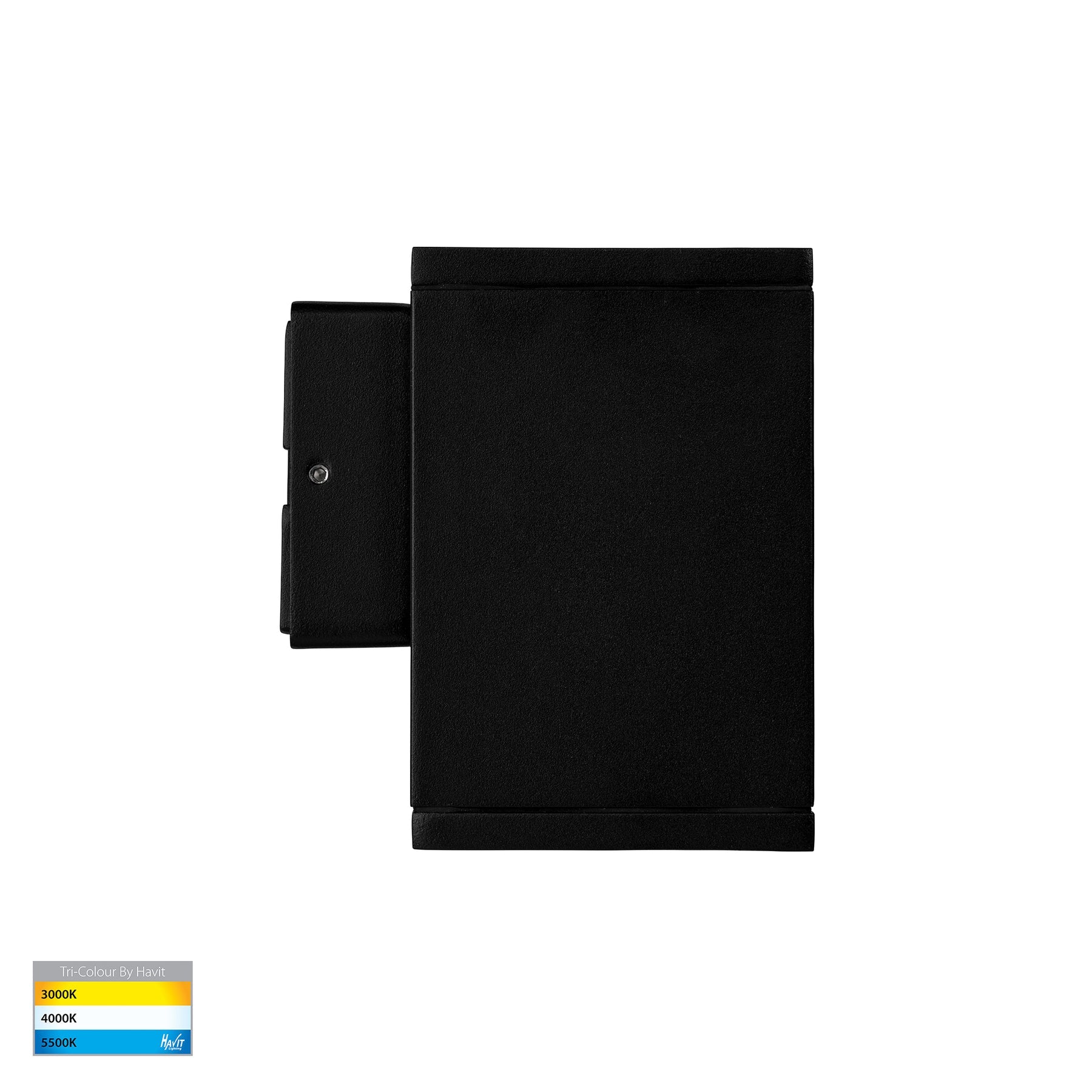 Havit Lighting Quadru Square Black TRI Colour Fixed Down LED Wall Light