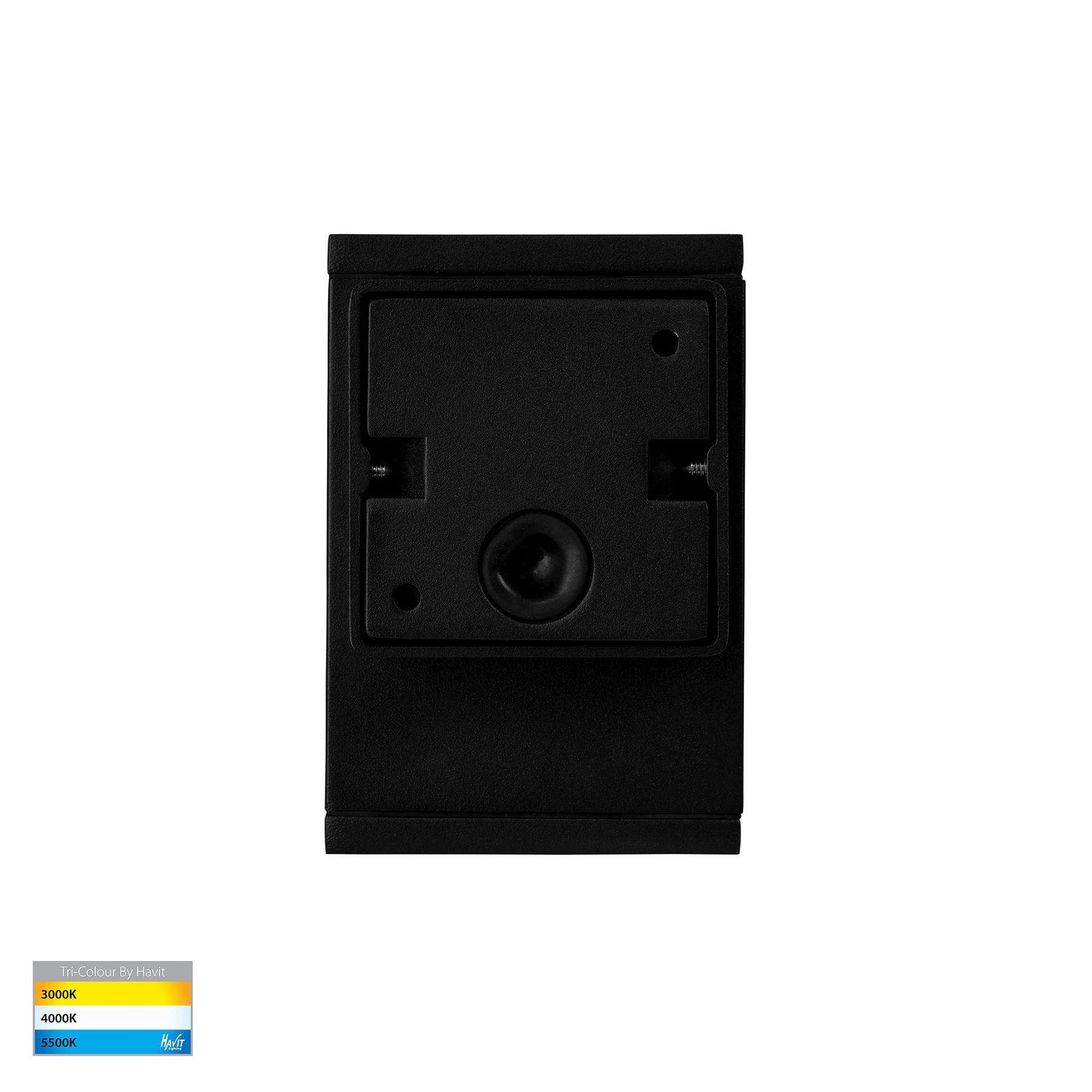Havit Lighting Quadru Square Black TRI Colour Fixed Down LED Wall Light