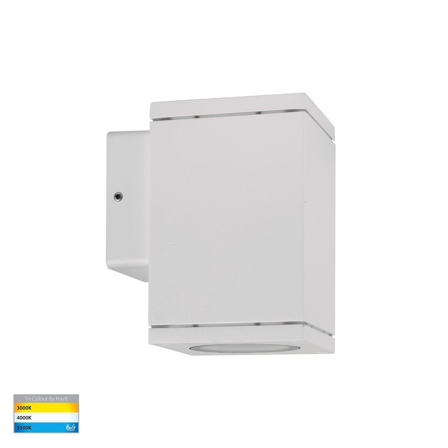 Havit Lighting Quadru Square White TRI Colour Fixed Down LED Wall Light
