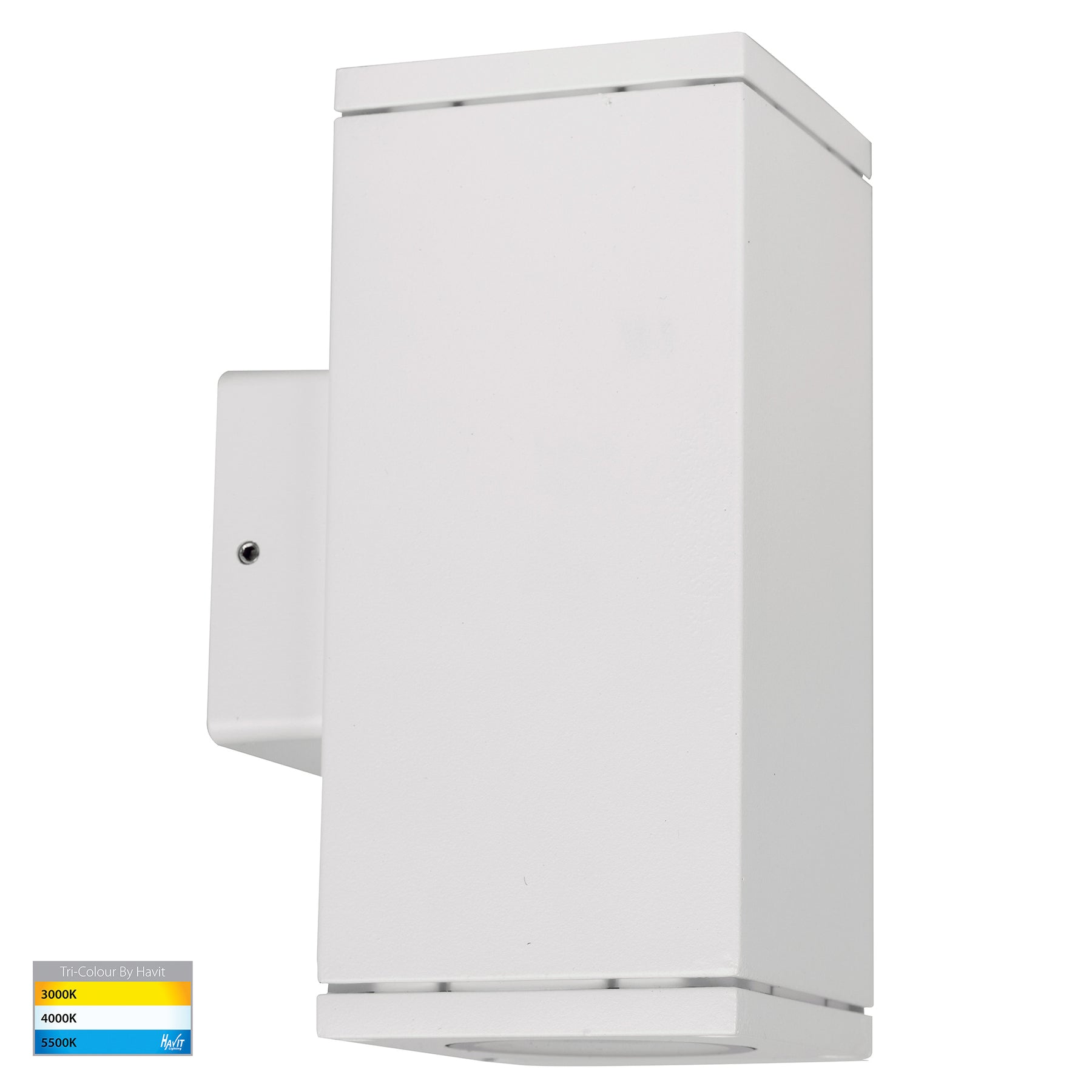 Havit Lighting Quadru Square White TRI Colour Up & Down LED Wall Light