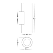 Havit Lighting Aries Aluminium White Up & Down LED Wall Light