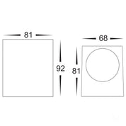 Havit Lighting Accord Black TRI Colour Fixed Down LED Wall Light