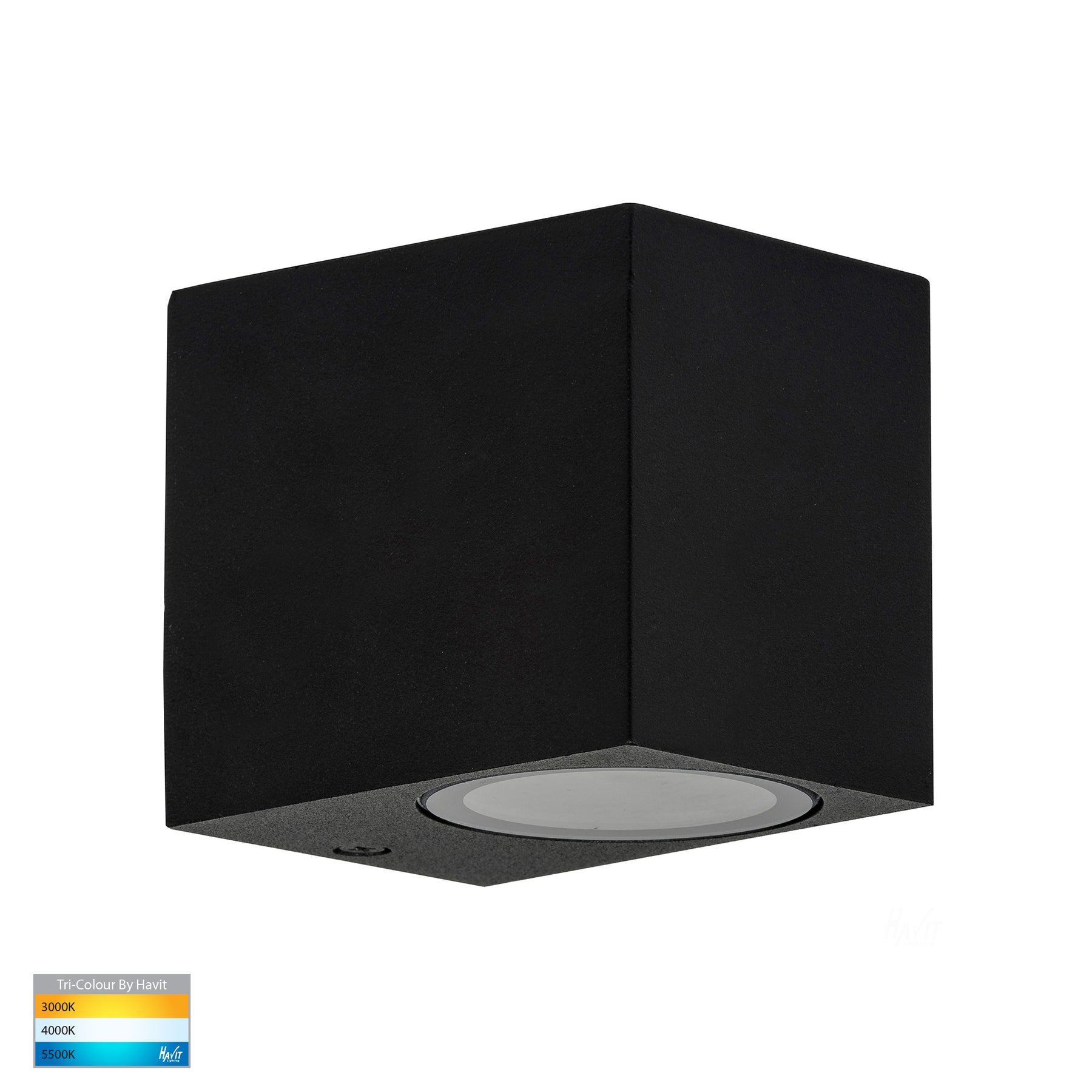 Havit Lighting Accord Black TRI Colour Fixed Down LED Wall Light