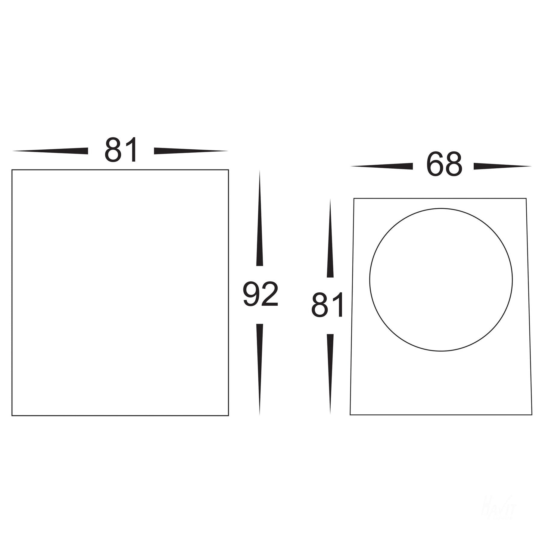 Havit Lighting Accord White TRI Colour Fixed Down LED Wall Light
