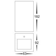 Havit Lighting Veldi Black Square TRI Colour Up & Down Wall Light