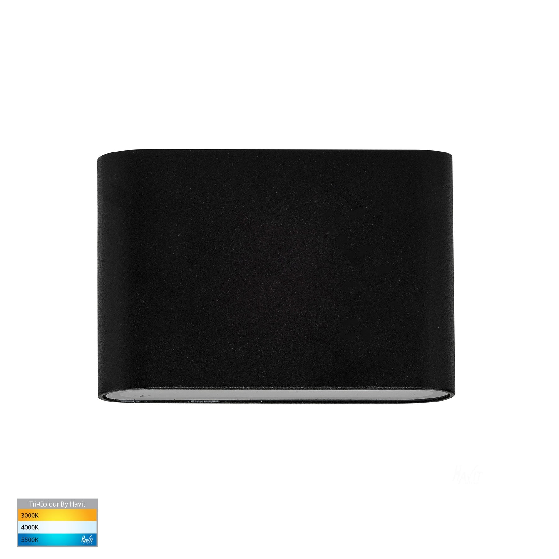 Havit Lighting Lisse Black Fixed Down TRI Colour LED Wall Light