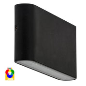 Havit Lighting Lisse Black Fixed Down RGBW LED Wall Light