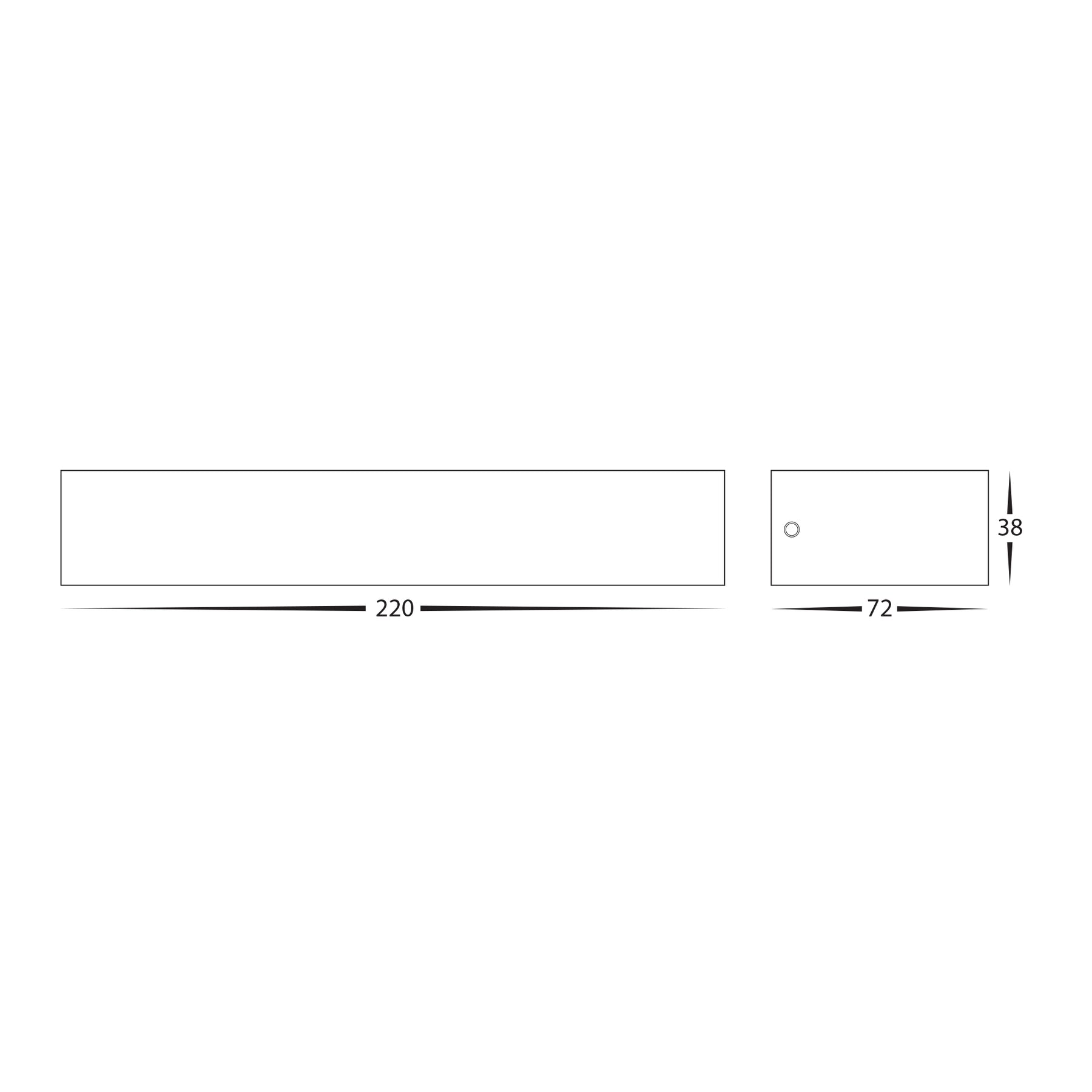 Havit Lighting Siena White LED Uplighter Wall Light