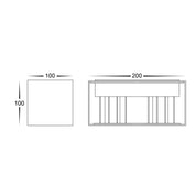Havit Lighting Versa White Square Up & Down Wall Light