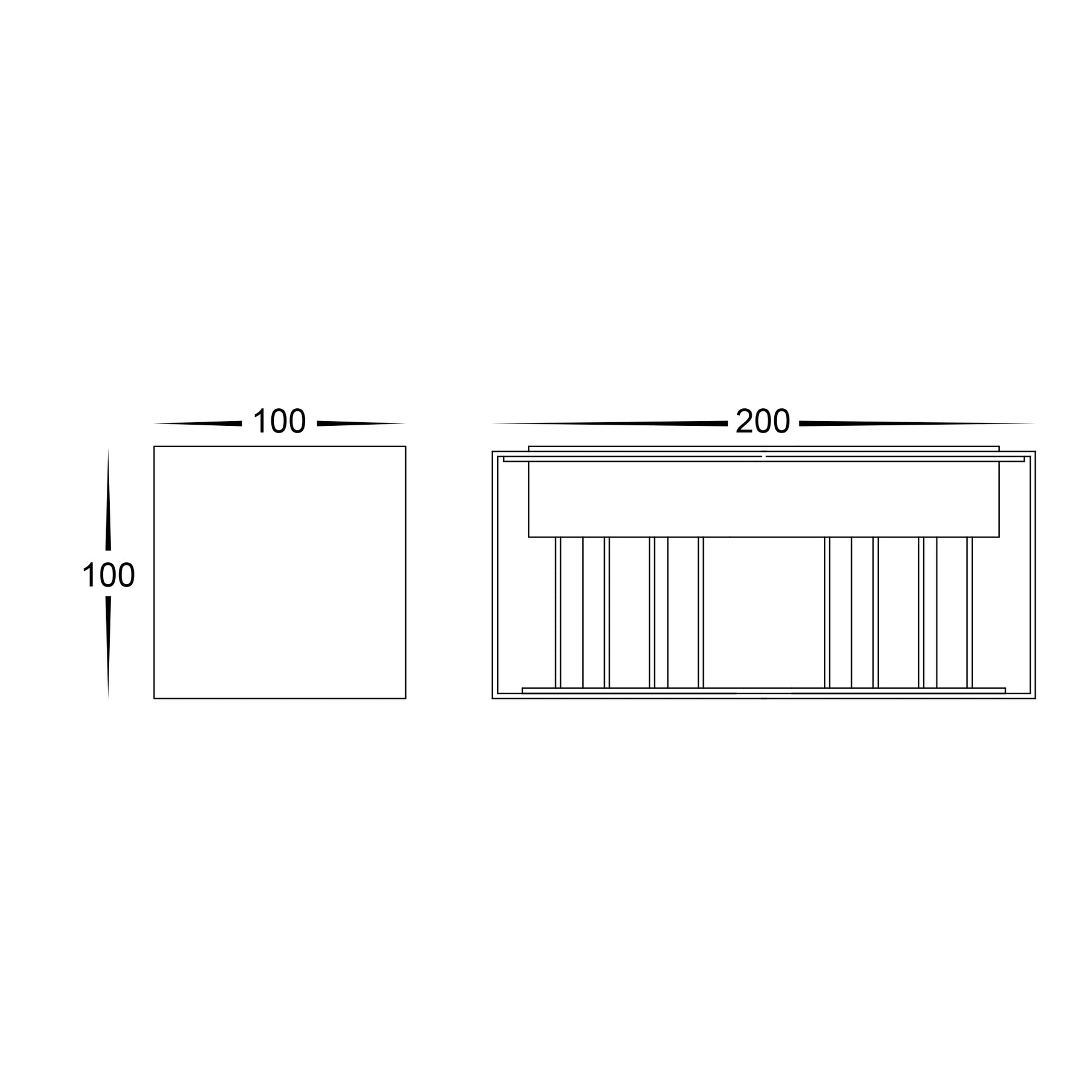 Havit Lighting Versa White Square Up & Down Wall Light