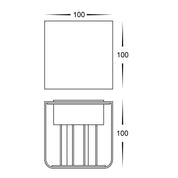 Havit Lighting Versa White Square Up & Down Wall Light