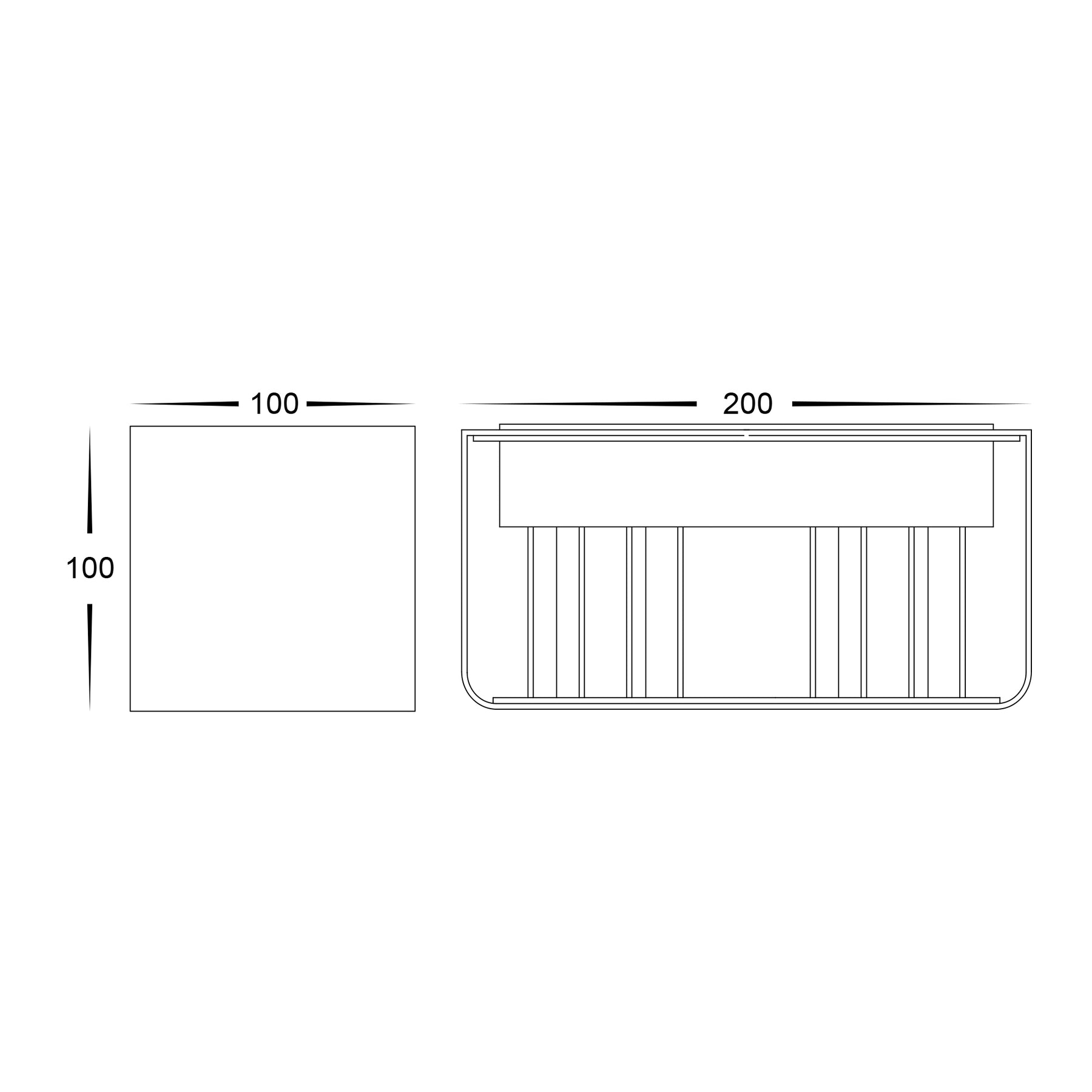 Havit Lighting Versa Black Square Up & Down Wall Light