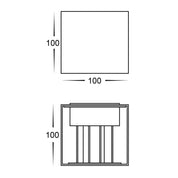 Havit Lighting Versa Black Square Up & Down Wall Light